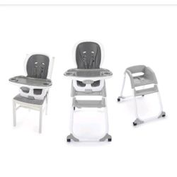 Ingenuity SmartClean Trio Elite 3-in-1 Highchair, Toddler Chair & Booster Seat - Slate