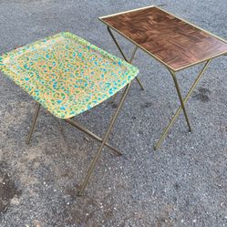 Mid-Century Modern TV Trays ,folding Tables Metal.