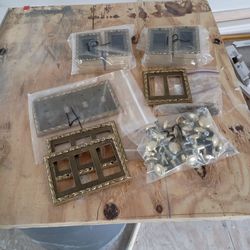 Solid Brass Light Switch Covers And Cabinet Knobs