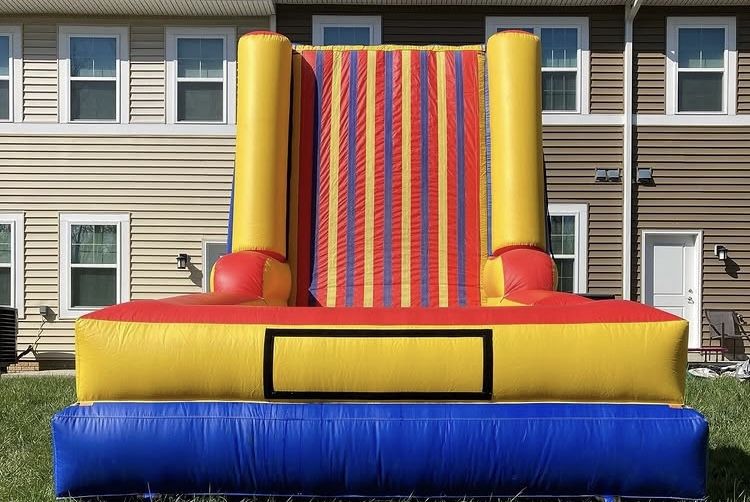 Used Once Velcro Wall with 3 Suites in Small, Medium, & Large, With 2 Blowers