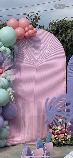 Arch Backdrop cover with decal 