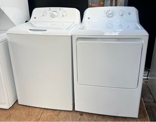 Ge high efficiency washer & dryer set: todo le funciona perfecto