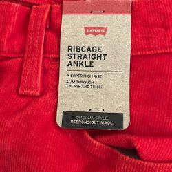 Red Vintage Corduroy Levi Pants 