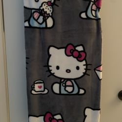 Grey Hello Kitty Burlington Throw