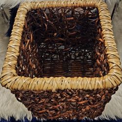 Large Wooden Basket Home Decor