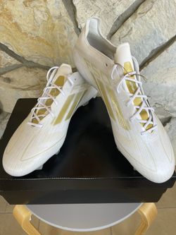 NEW Adidas F50 Elite FG - White/Gold Size 11.5 