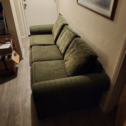 Green 3 Cushion Couch
