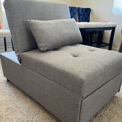 4 In 1 Grey Ottoman Sofa 