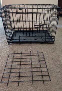 Dog crate with 2 doors & divider