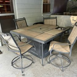 Gas Fire Pit Table And Chairs