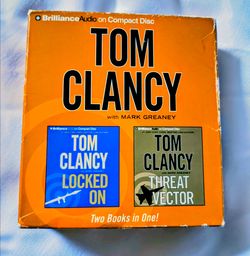 Tom Clancy Locked On & Threat Vector Audiobook CD Set