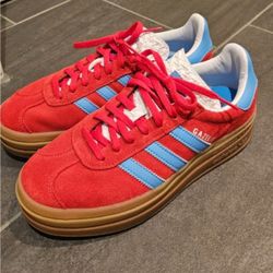 Adidas Gazelle Bold shoes- Red/Blue