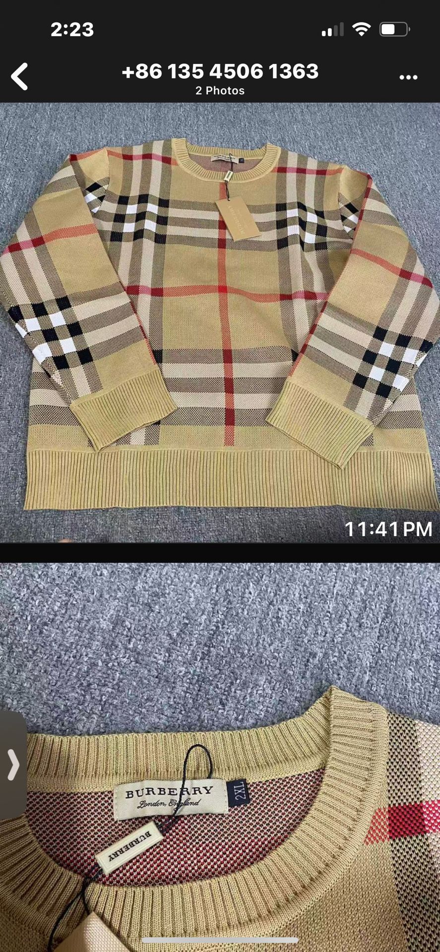 Burberry Sweatshirt Size M