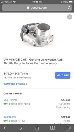 TSI throttle body for MK6 GTI or other TSI models