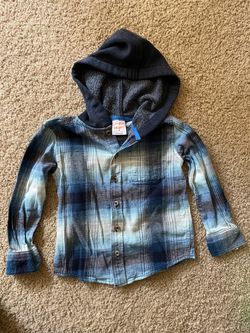 Hooded flannel shirt