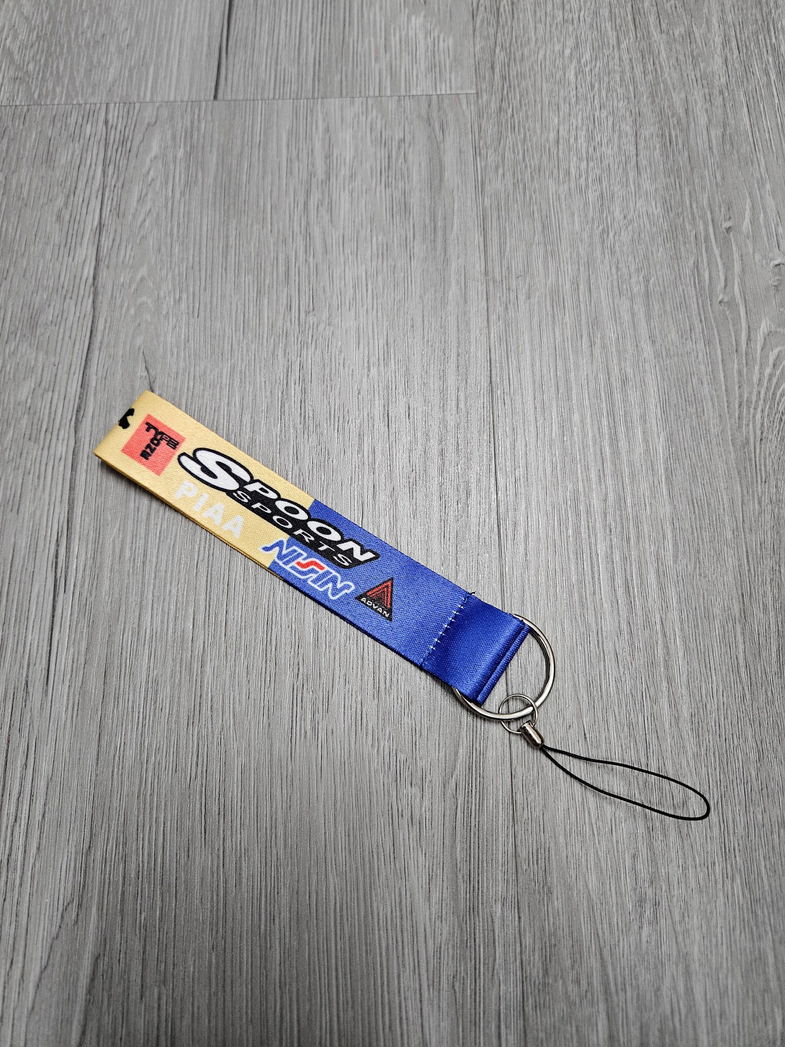 BRAND NEW JDM SPOON SPORTS DOUBLE SIDE Racing Cell Holders Keychain Universal