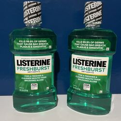 New Unopened 2 X Listerine  Mouth Wash 1.0 L Freshburst 