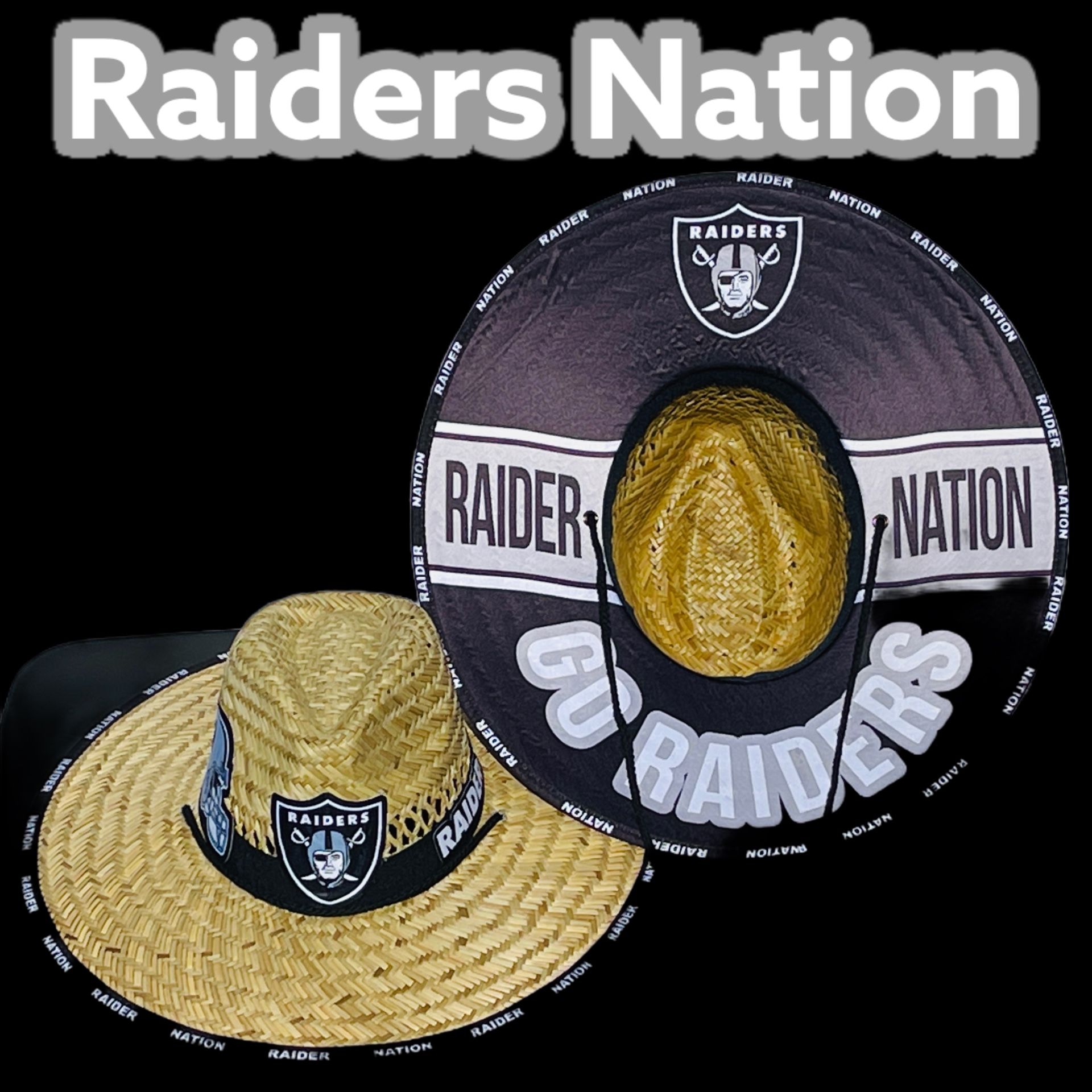 Oakland Raiders straw hat (Great Father’s Day Gift 🎁) Same Day Shipping If Paid By 3pm (I Also Have Other Team’s)