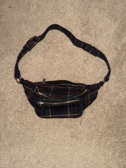Plaid Tartan Belt Bag / Fanny Pack with Adjustable Strap