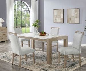 5-Piece Marble Dining Table and Chair Set
