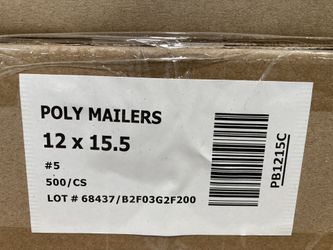 12 X15 Poly Mailers Self Sealing 2.5 Mil 500 Pc