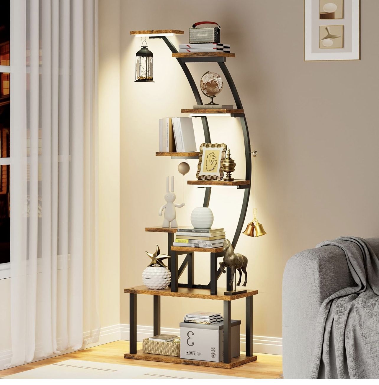 Bookshelf with Lights