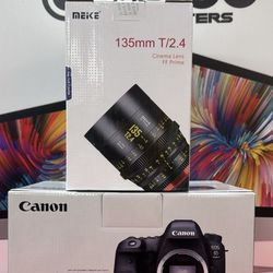 Canon EOS 6D Mark ll With Meike 135mm t/2.4 Cinemq Line Lens