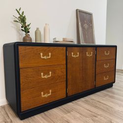 Gorgeous Restored Credenza / Dresser By Dixie   70”L x 18”W x 31”H