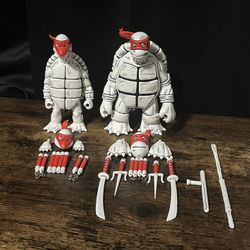 Teenage Mutant Ninja Turtles Black and White First Turtles 7" Action Figures, Set of 2