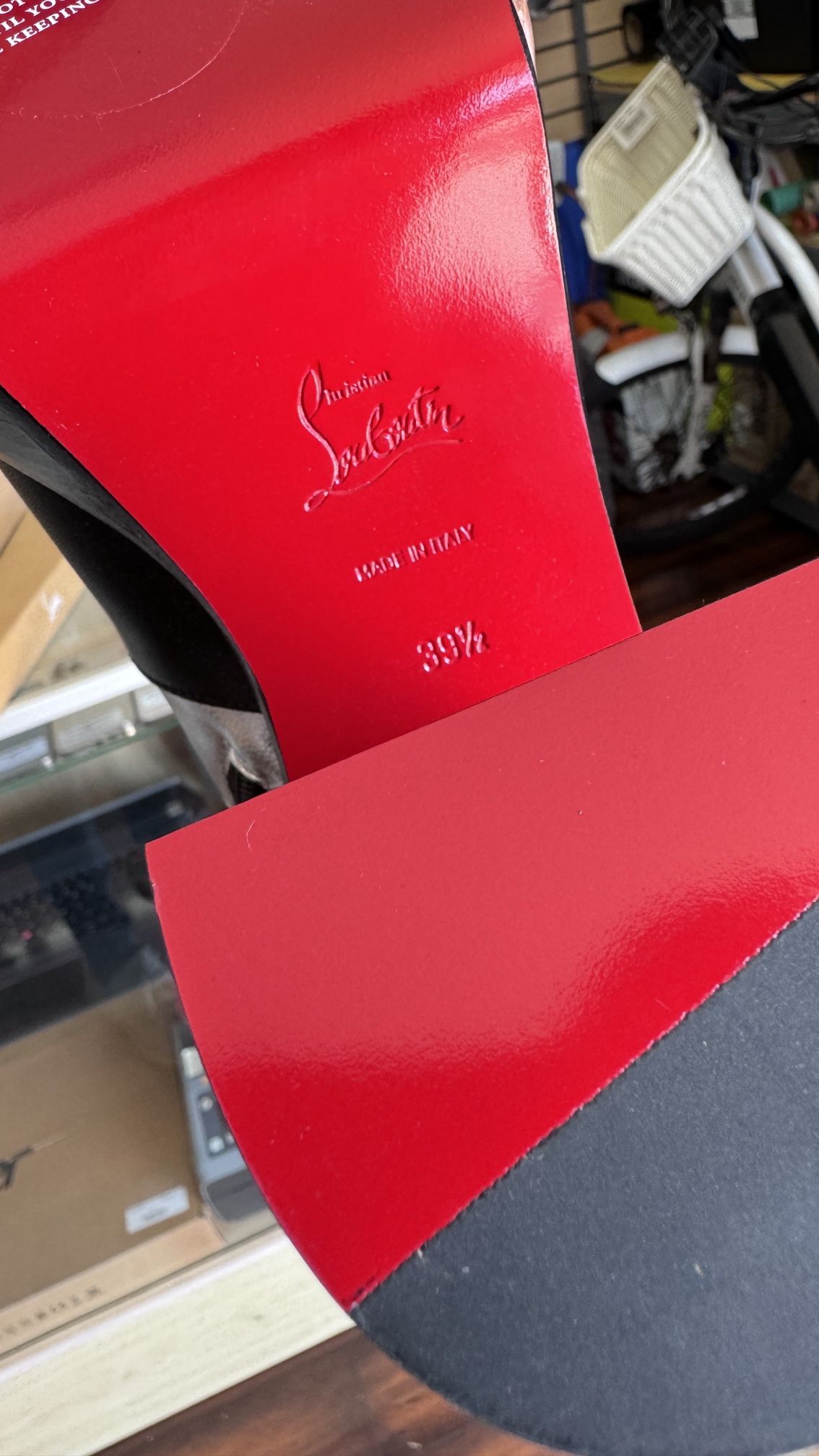 Christian Louboutin stage starboot 110 calf/nap size 39.5 origibal no BS here Price firm $400