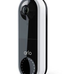 Arlo Essential Wired Video Doorbell - HD Video, 180° View, Night Vision, 2 Way Audio, DIY Installation (wiring required), Security Camera, Doorbell Ca