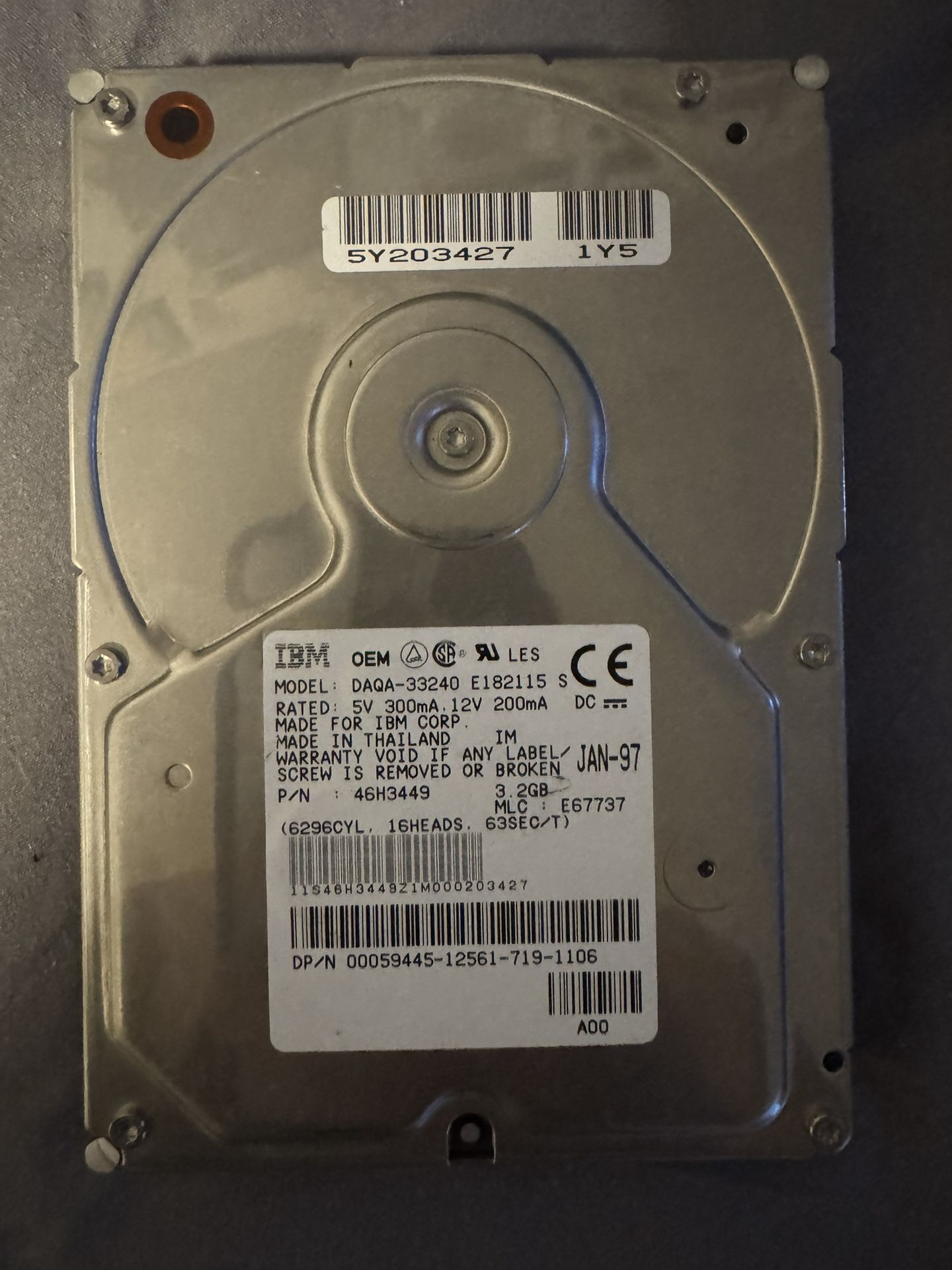 Computer Hard Drive (untested)