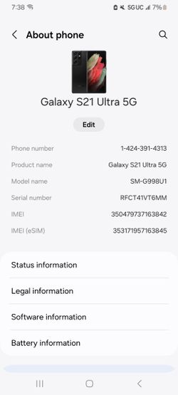Samsung Galexy 21ultra 5g 