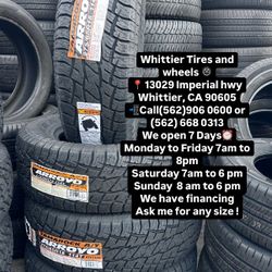 SET OF NEW TIRES, 275/65R18 ARROYO AT , INCLUDING MOUNTING AND BALANCING. ASK ME FOR ANY SIZE OR BRAND, LLANTAS NUEVAS