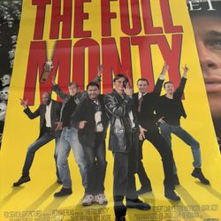 The Full Monty (1997) original movie poster single sided 43” x 27” in thick acrylic plastic vintage
