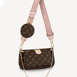 Louis Vuitton Multi Pochette With pink Handle 