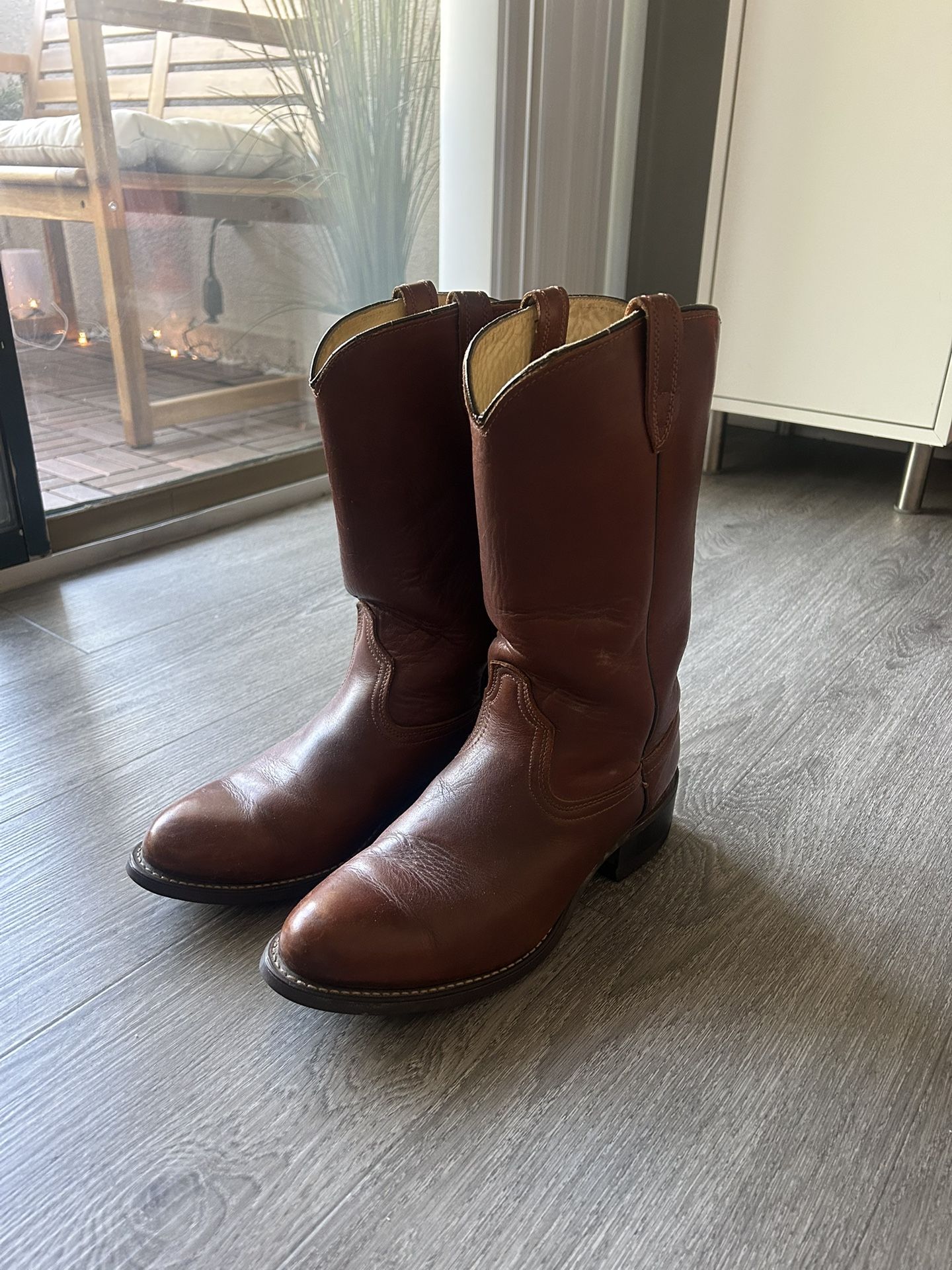 Men’s Brown Leather Cowboy Boots