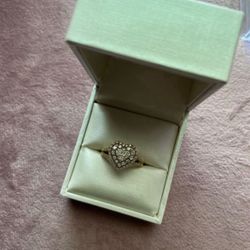 Diamond Heart Ring 1/2 ct Round Cut $200 