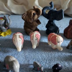Vintage Elephant Figurine Collection: 21 of Them- 
