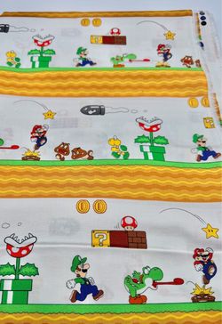 White Fabric Super Mario Side Scroller Springs Creative