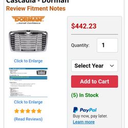 2007-2017 Freightliner Cascadia Front Grill