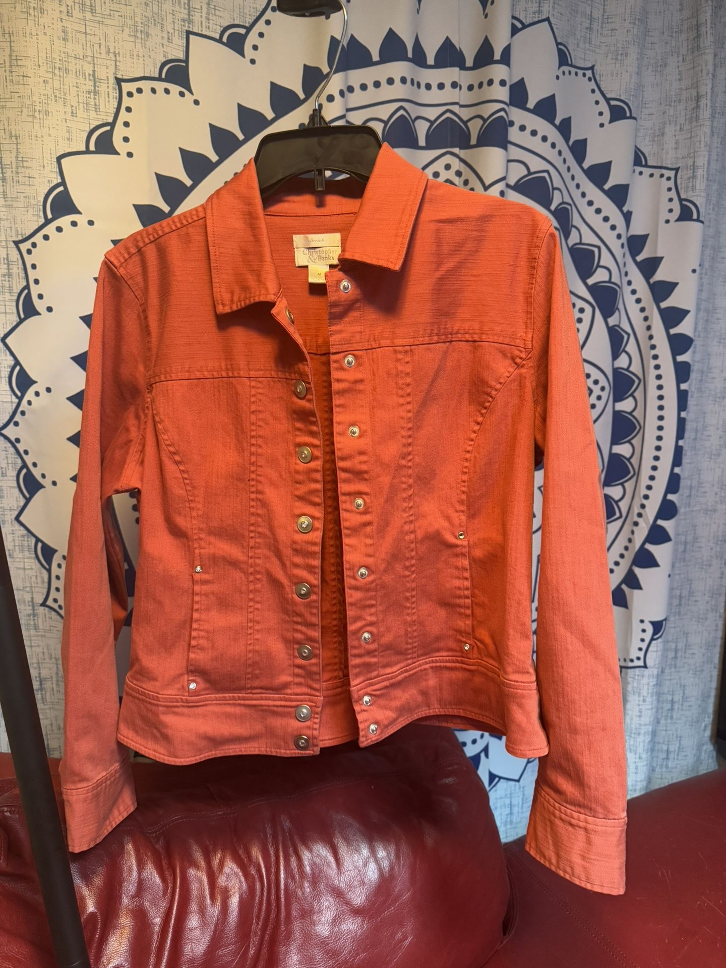 Beautiful Orange Jean-jacket