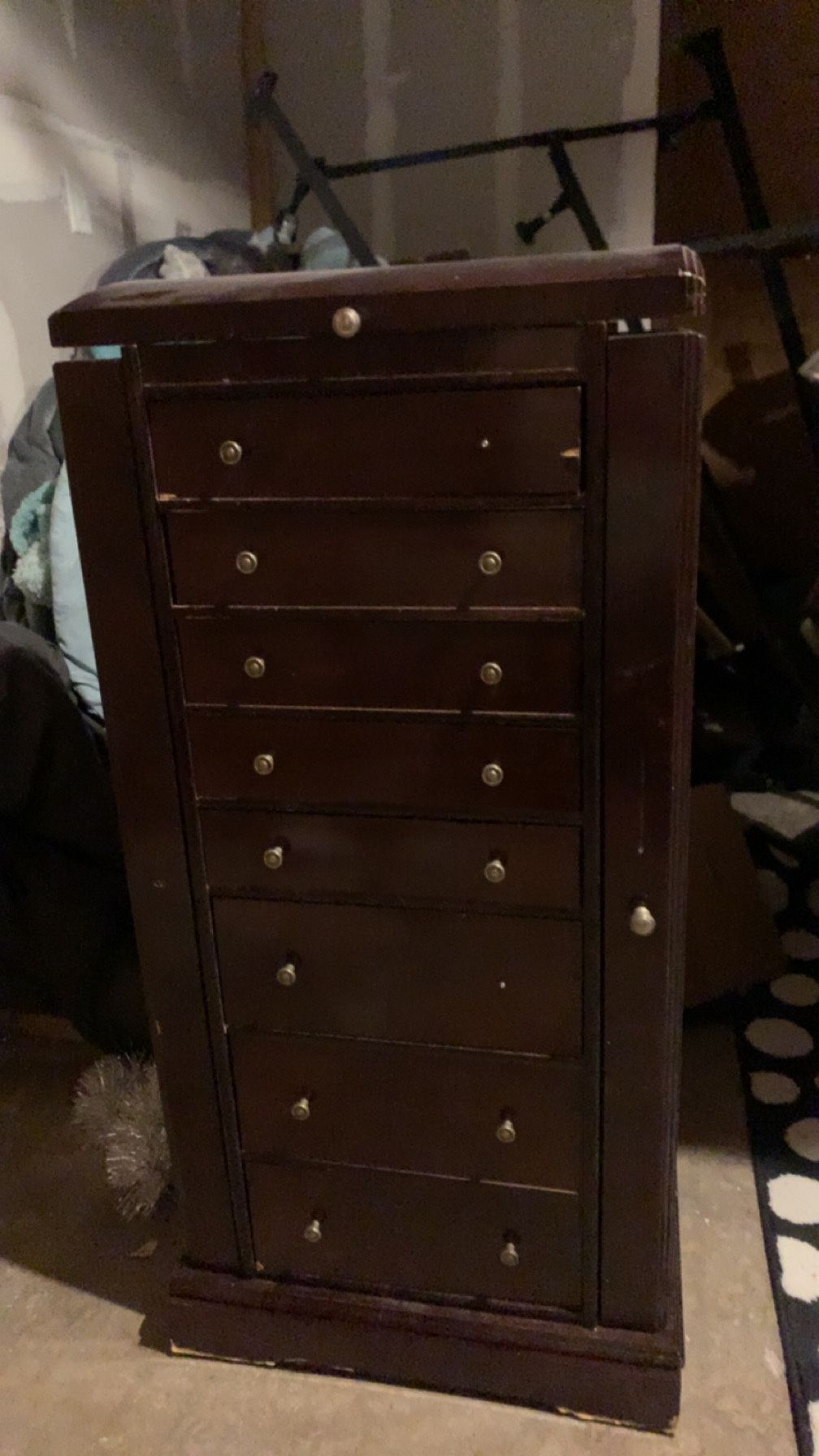 Wooden Jewelry Freestanding Armoire