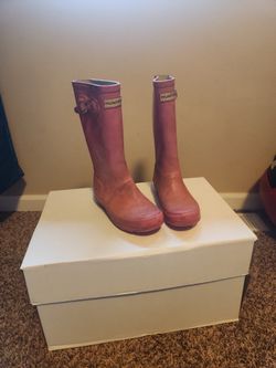 Pink Girls Hunter Boots Size UK2