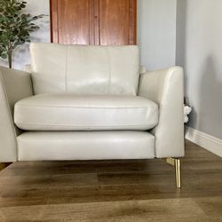 Large Midcentury style Leather Armchair