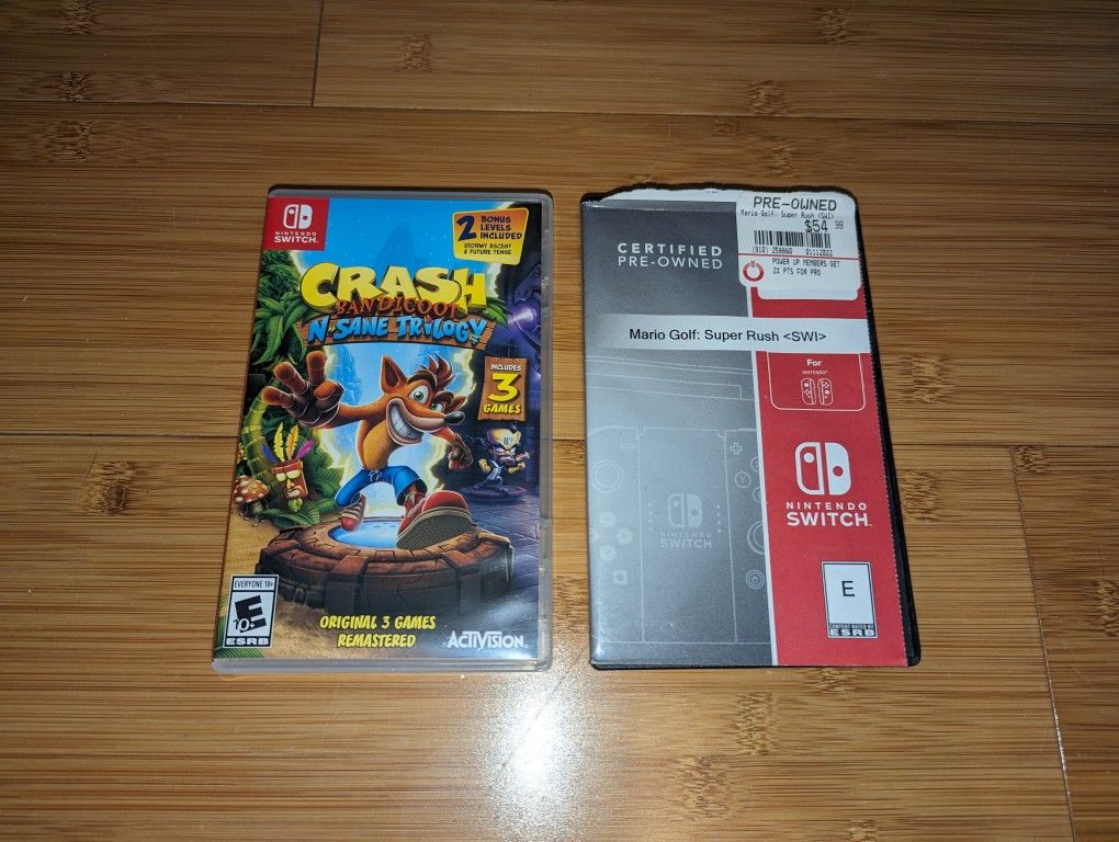 Mario Golf Super Rush + Crash Bandicoot 2 Game Deal (Nintendo Switch)