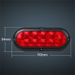  6" Red Oval Truck Trailer Stop Turn Brake Tail Light 