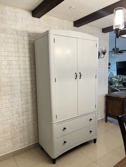 Ethan Allen Cabinet with LED Lighting Inside 