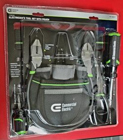 7 PIECE ELECTRICIANS TOOL SET WITH POUCH AND BELT 