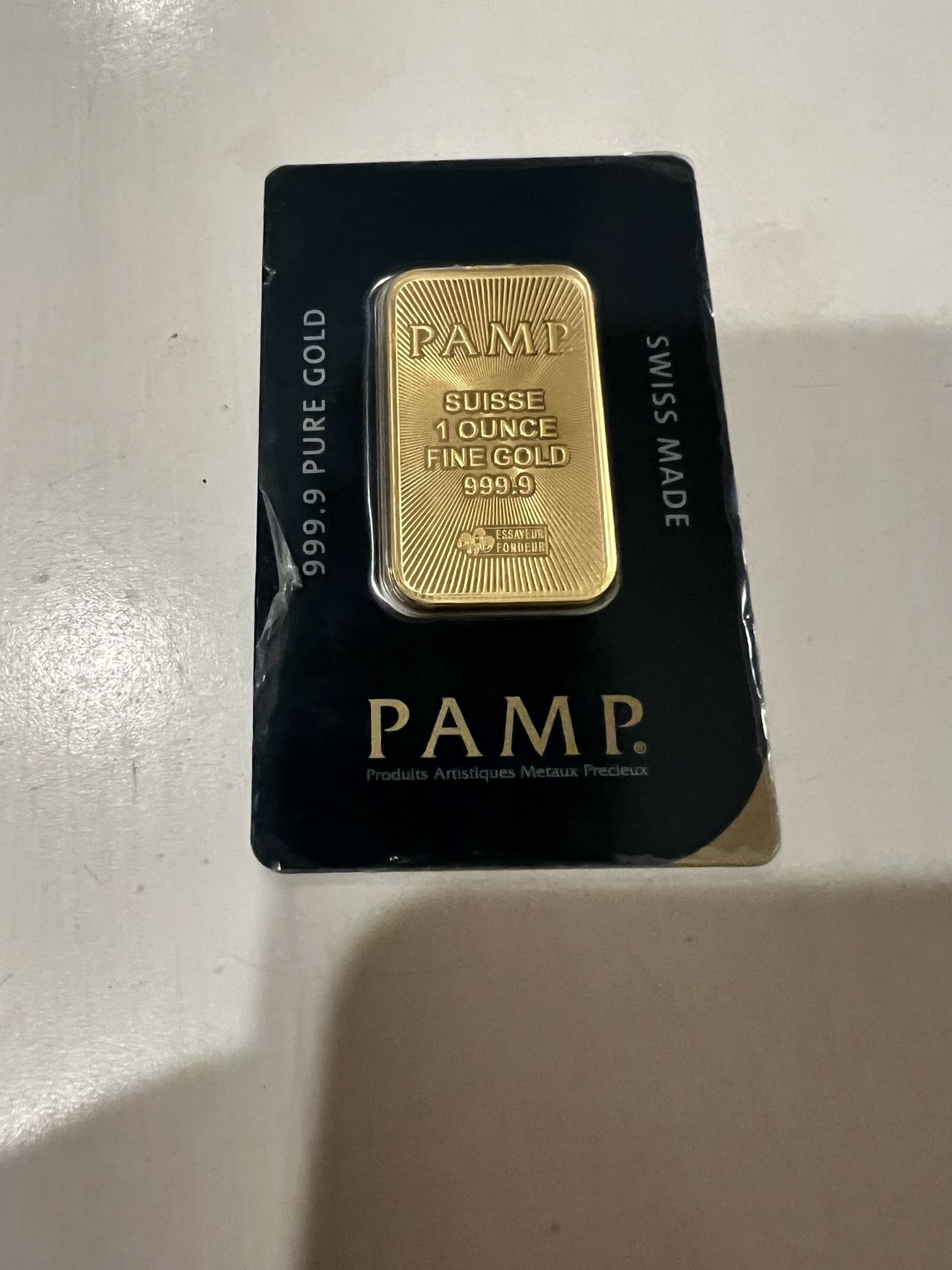 PAMP Classic Refinery Emblem 1 oz .9999 Fine Gold Bar Sealed in Veriscan Card